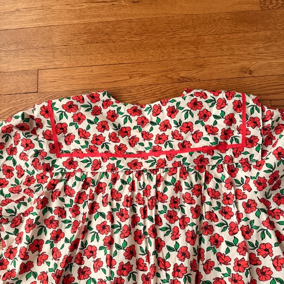Entro Red and Green Floral baby doll dress - Picture 10 of 11